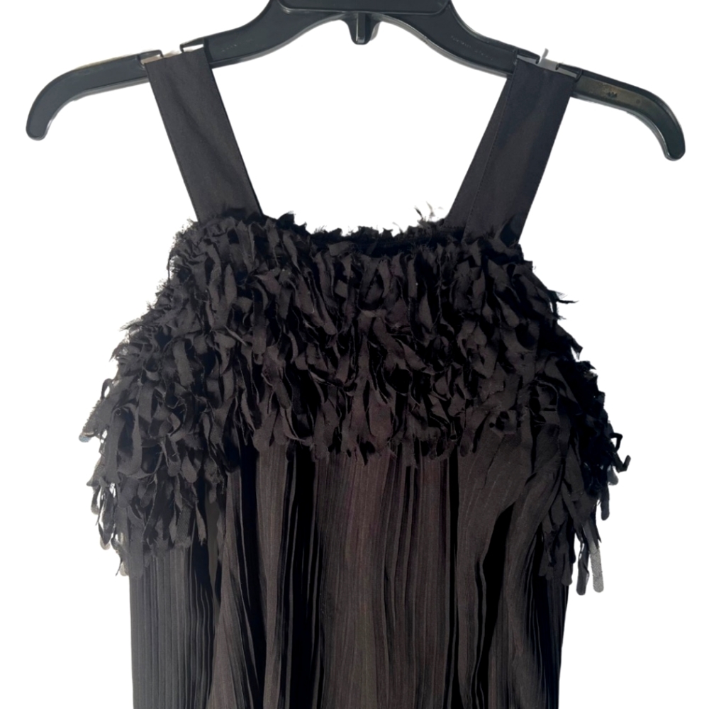 Black Shirt with Fringes